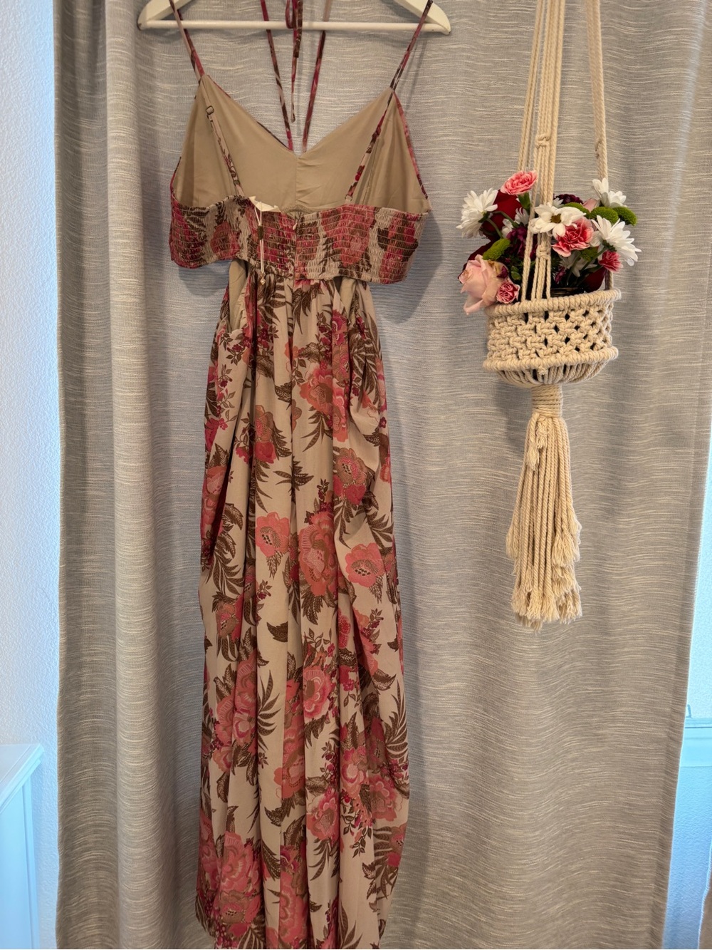 Joyfolie Pink Mari Floral Pink Cutout Maxi Dress WOW!!! - Picture 7 of 8